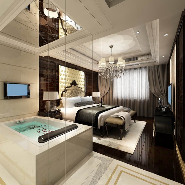 Beautifully stylish and luxurious bedrooms 17 3D Model