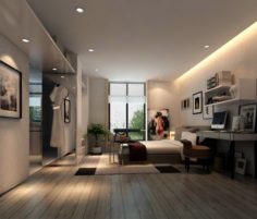 Luxury stylish interior master Bedroom – 05 3D Model
