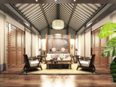 Luxurious stylish bedroom 19 3D Model
