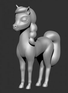 Stylized pony 3D print model 3D Model