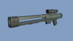 Railgun for games 3D Model