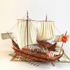 Roman warship 3D Model