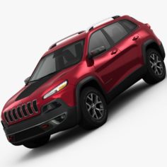 Jeep Cherokee Trailhawk 2014 detailed interior 3D Model