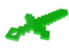 Minecraft Sword Keychain – portachiavi 3D Print Model