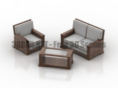 Sofa armchair coffee table 3D Collection
