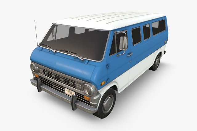 Retro Van 3D Model