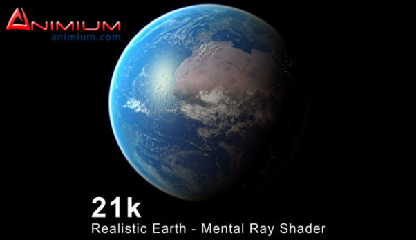 Realistic Earth 3d model