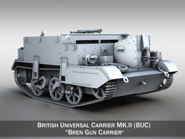 Universal Carrier MK2 – Bren Gun Carrier 3D Model