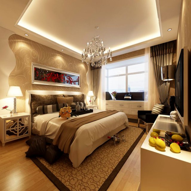 Beautifully stylish and luxurious bedrooms 79 3D Model