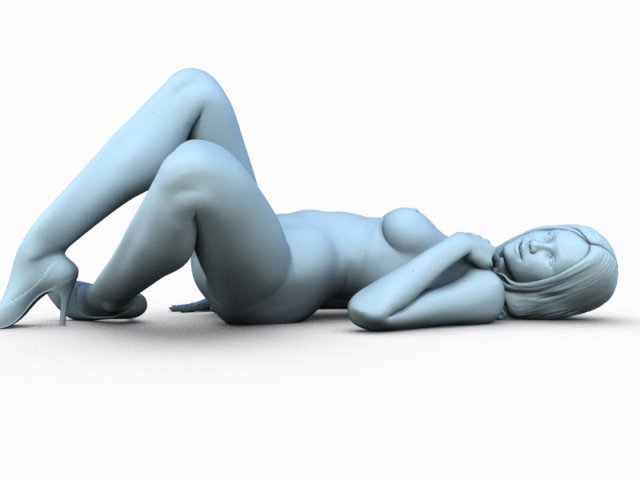 Woman lying Down 3D Model