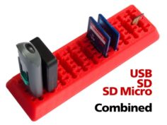 USB SD SD Mirco Holder Combined 3D Print Model