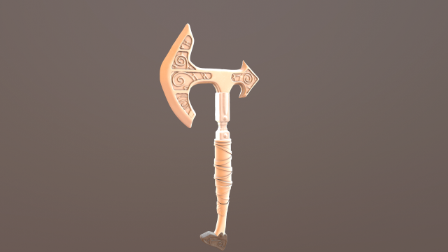 Battle Axe Polys 3D Model