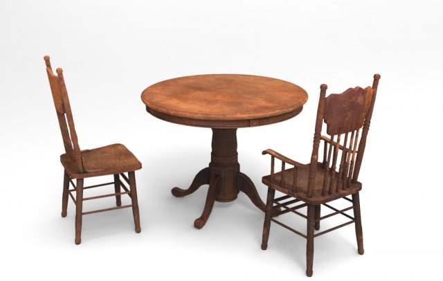 Wooden Table 3D Model