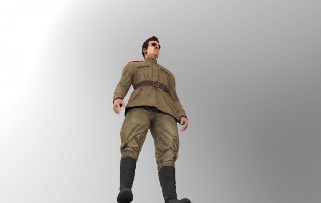 Soviet soldier 3D Model