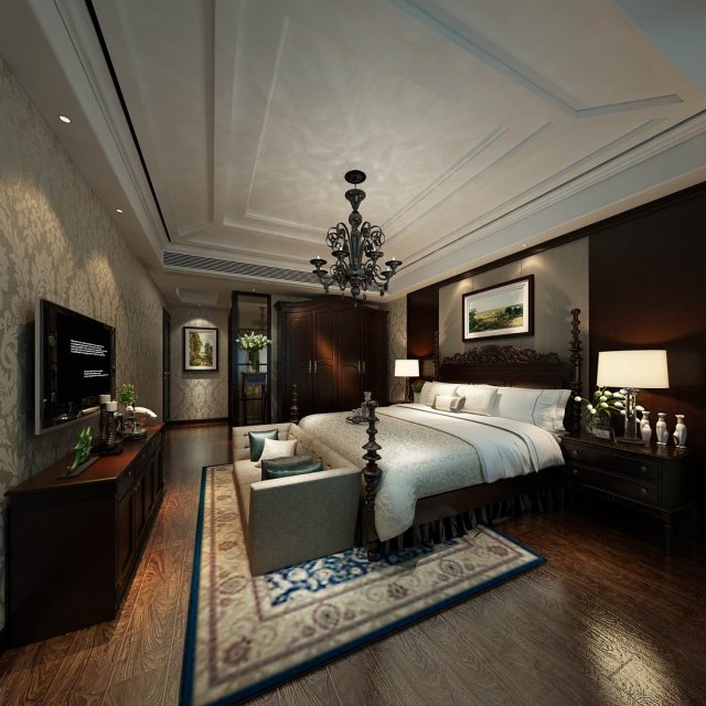 Beautifully stylish and luxurious bedrooms 11 3D Model