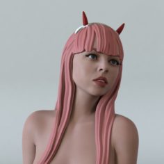 The girl with horns 3D Model