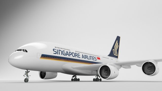 Airbus A380 – Singapore Airlines 3D Model