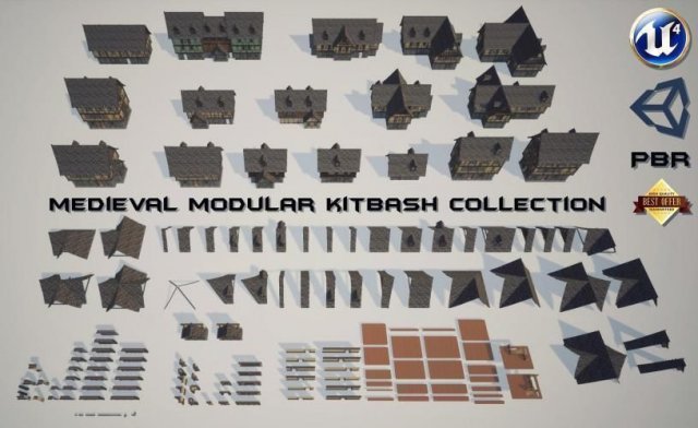 Medieval Modular Pack 3D Model
