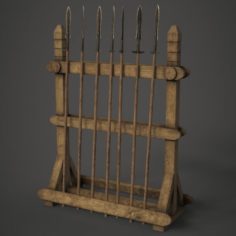Spear Rack 3D Model