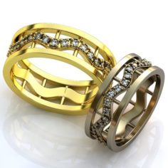 Wedding rings-SET 31 3D Model