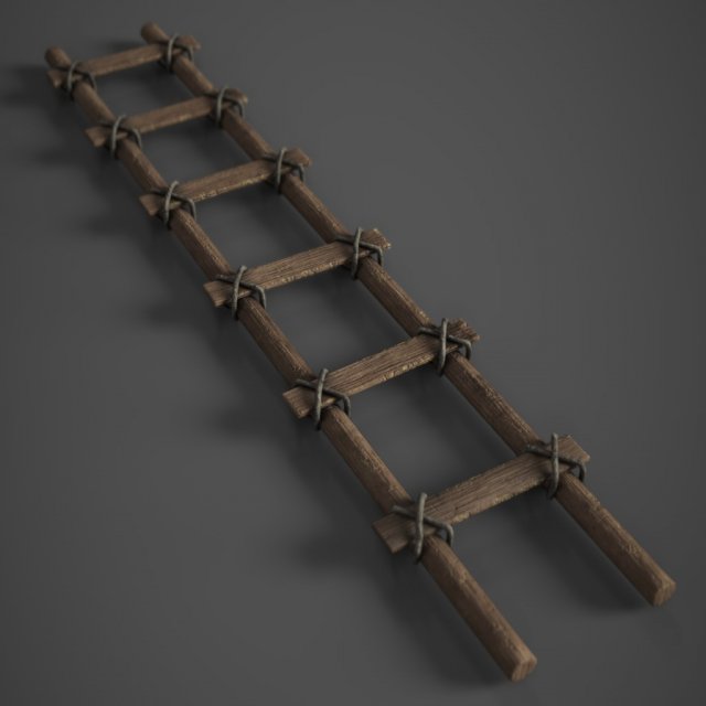 Wood Ladder 3D Model