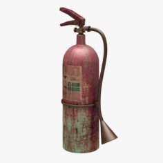 Fire Extinguisher Dirty 3D Model