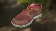 Worn Nike Free Run 3 sneaker shoe low poly model 3D Model