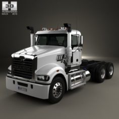 Mack Trident Axle Forward Day Cab Chassis Truck 2008 3D Model