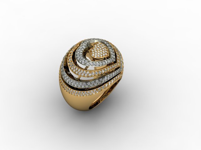 Jewellery ring heart 3D Model