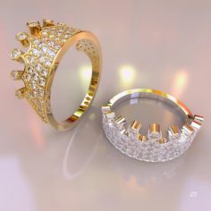 Crown ring 3d 3D Model