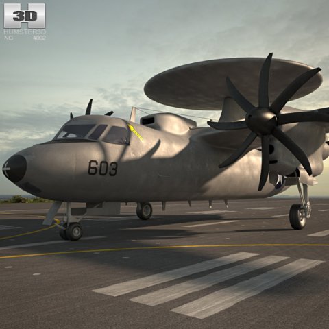 Northrop Grumman E-2 Hawkeye 3D Model