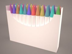 Crayons Box 3D Model