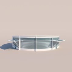 Low Poly Round Shop 3D Model