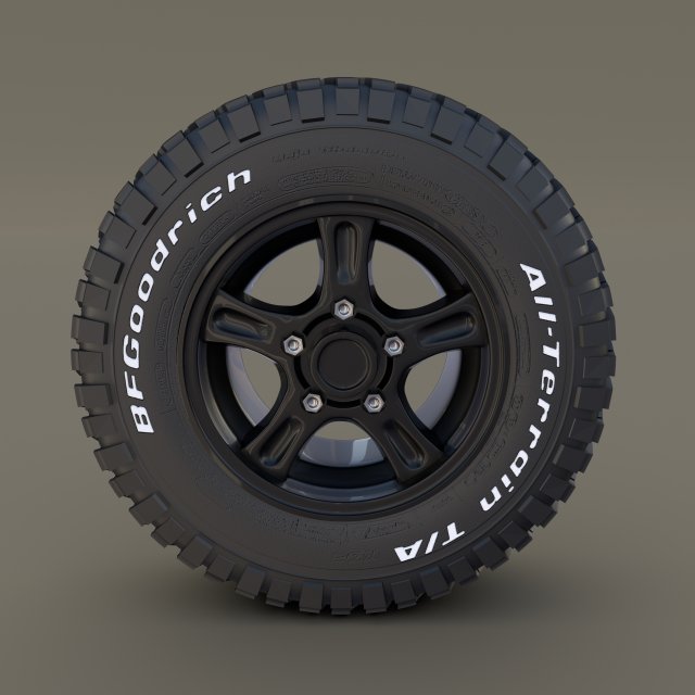 Offroad Alloy Wheel 3D Model