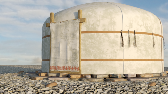 Yurt felt house 3D Model