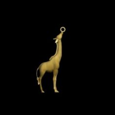 giraffe pendant 3D Print Model