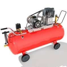 Electric Air Compressor 3D Model