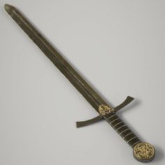 Steel Long Sword 3D Model