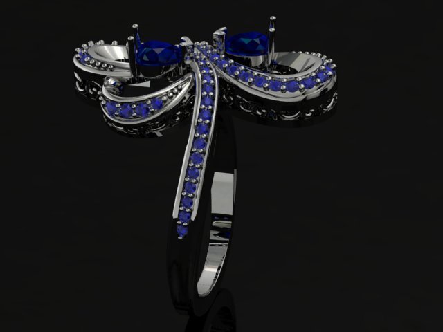 Jewellery ring heart 3D Model