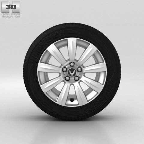 Hyundai Equus Wheel 18 inch 001 3D Model