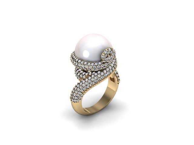 Jewellery ring like snake 3D Model