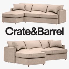 CrateBarrel Sectional Sofa Lounge II 3D Model
