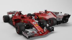 Ferrari SF70 2018 Formula 1 Bolide 3D Model