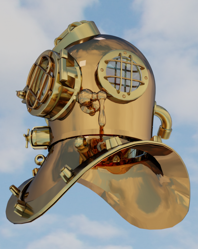 Divers Helmet 3D Model