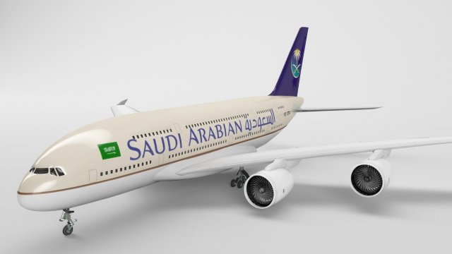 Airbus A380 – Arabian Airlines 3D Model