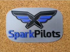 SparkPilots Logo 3D Print Model