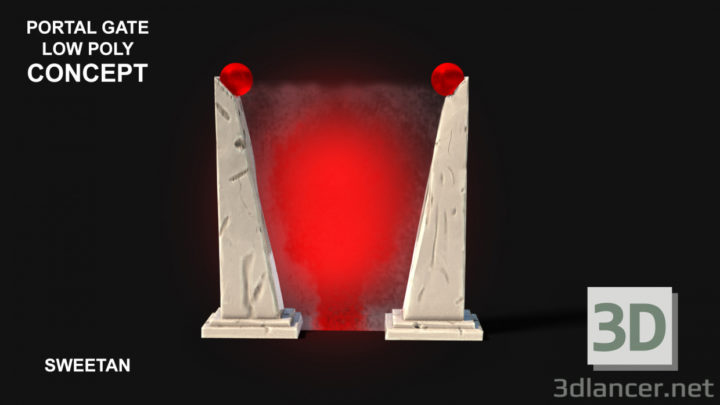 3D-Model 
3D portal gate Concept – Low Poly