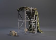 Reference point military observation tower 3D Model