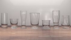 Water Glass Set 3D Model