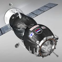 Spaceship Progress Soyuz high detail 3D Model